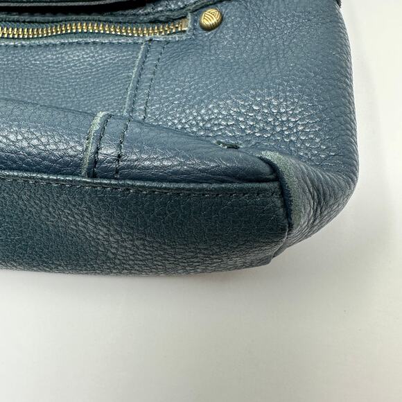 The Sak Women's One Size Carson Leather Shoulder Bag Buckle Straps Blue *READ - Picture 4 of 8